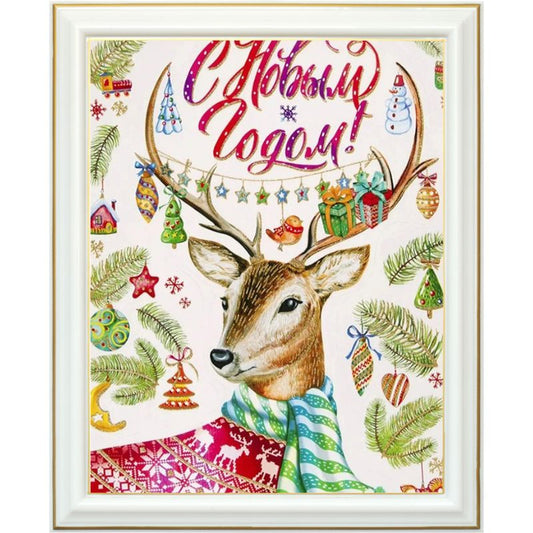 Diamond painting - Cerf de Noël
