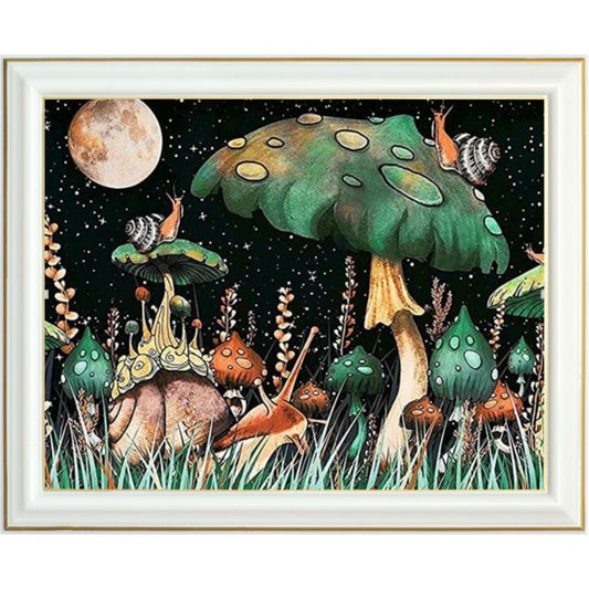 Broderie diamant - Champignons magiques