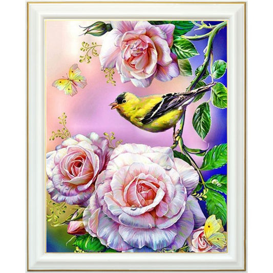 Broderie diamant - Chardonneret jaune