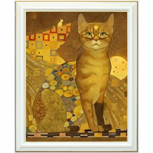Diamond painting - Chat doré art nouveau - Klimt