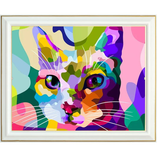 Broderie diamant - Chat pop art