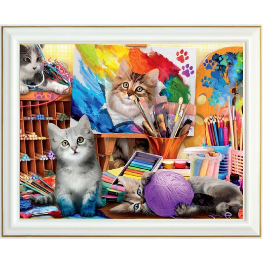 Broderie diamant - Artistes chats