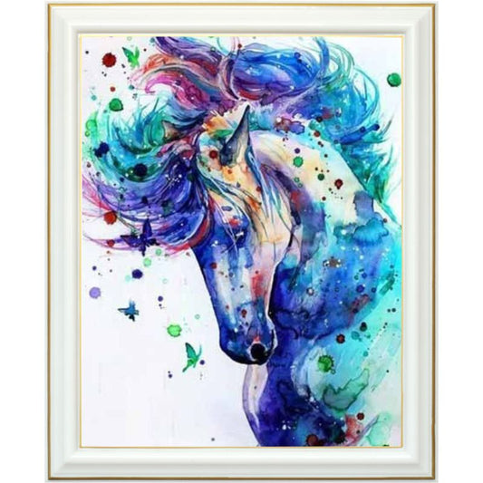 Broderie diamant - Cheval coloré