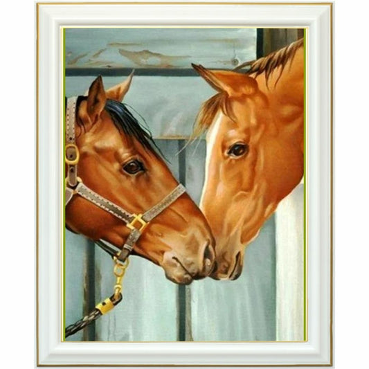 Diamond painting - Tendresse équine