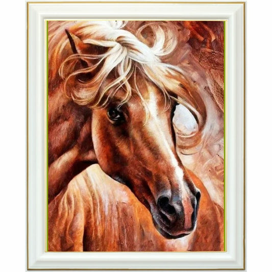 Diamond painting - Éclat doré du cheval