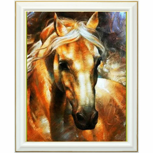 Diamond painting - Splendeur du cheval doré