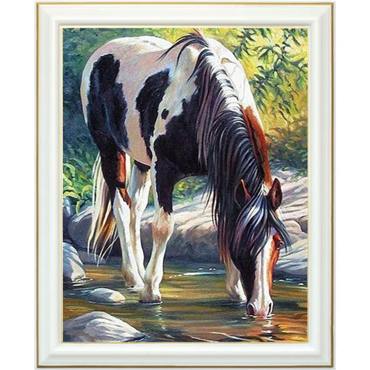 Broderie diamant - Cheval indien