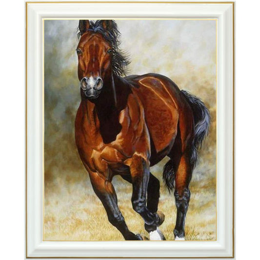 Broderie diamant - Cheval au galop