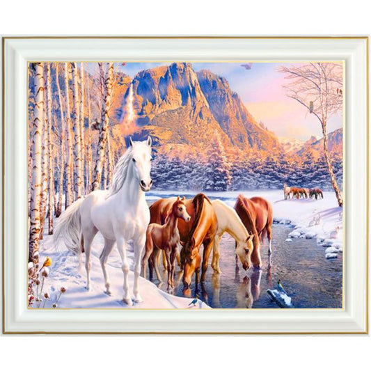 Diamond painting - Chevaux du Montana