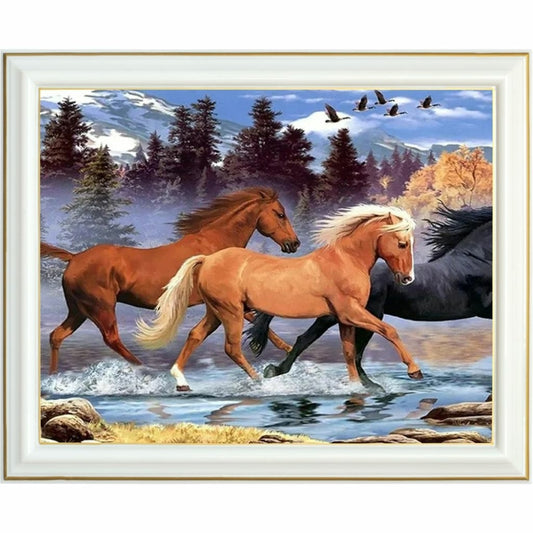 Diamond Painting - Chevaux Sauvages en Liberté