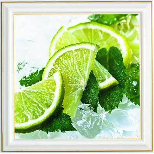 Broderie diamant - Citron vert