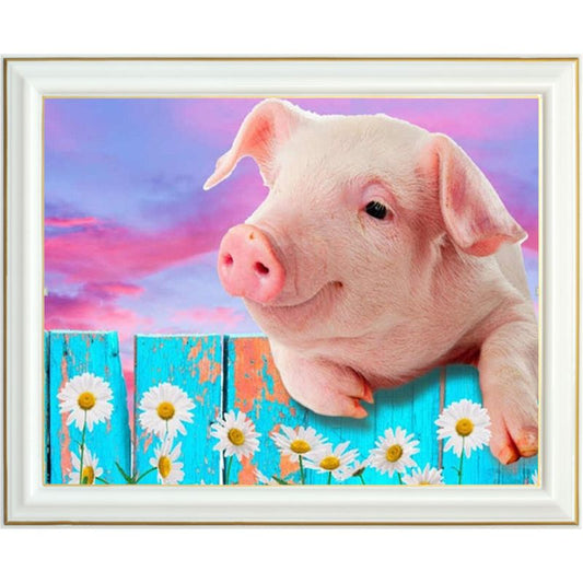 Broderie diamant - Pose de cochon