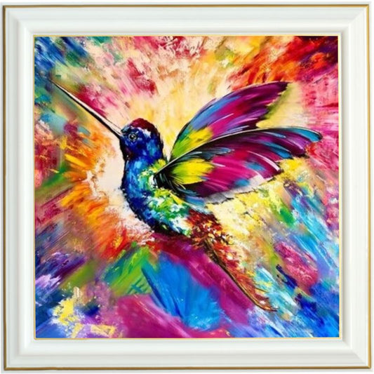 Diamond painting - Colibri aquarelle
