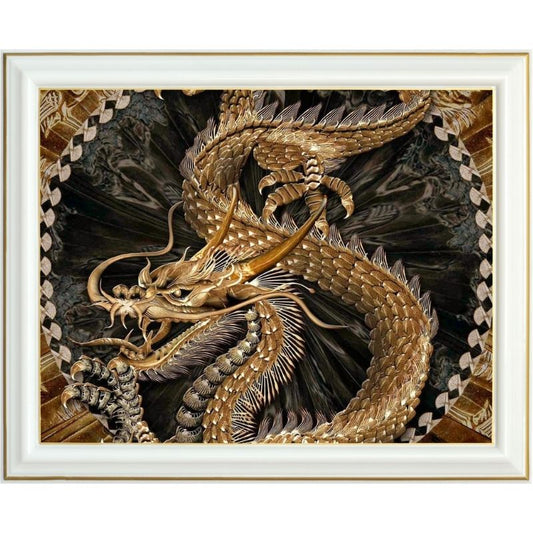 Broderie diamant - Dragon d'or