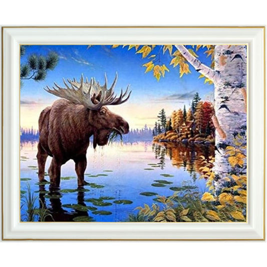 Broderie diamant - Élan du Yukon
