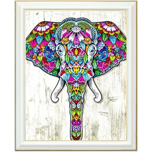 Diamond painting - Tête d'éléphant