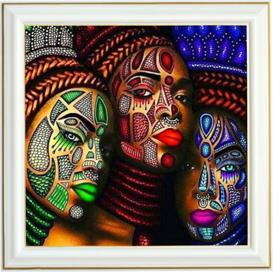 Diamond painting - Trois femmes africaines