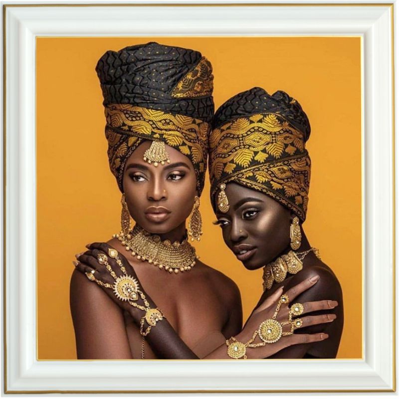Broderie diamant - Duo d'africaine