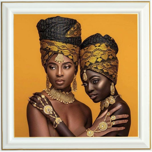 Broderie diamant - Duo d'africaine