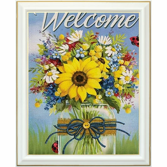 Broderie diamant - Bienvenue printemps
