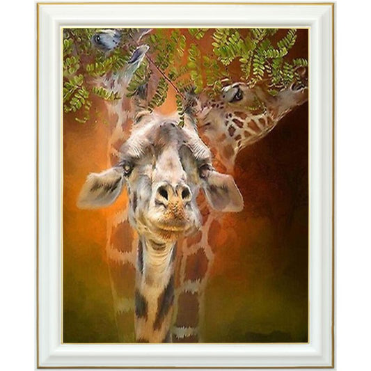 Diamond painting - Tête de girafe