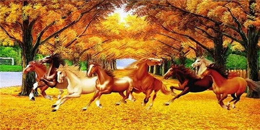 Diamond painting - Parc à chevaux