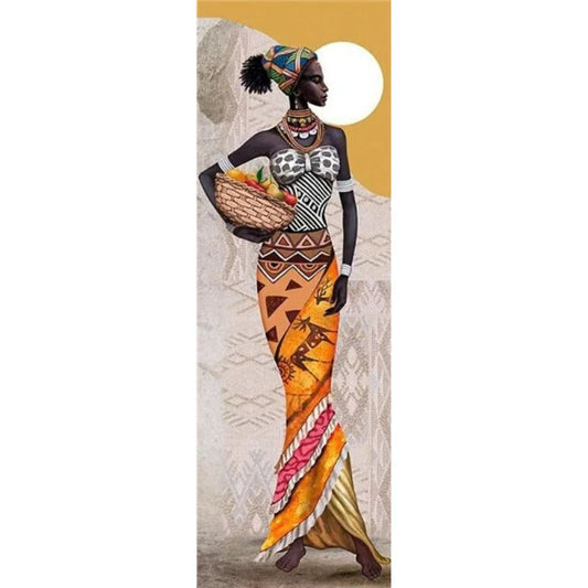 Diamond painting grand format - La femme au panier