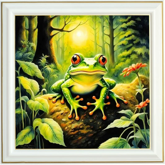 Diamond painting - Grenouille en forêt enchantée