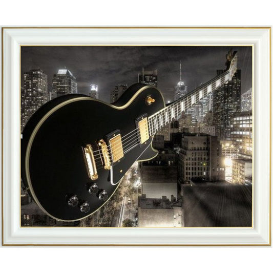 Diamond painting - Guitare sur la ville
