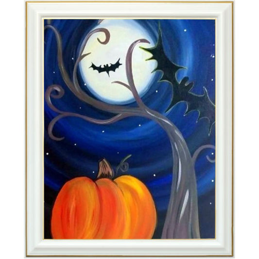 Broderie diamant - Chauve-souris d'Halloween