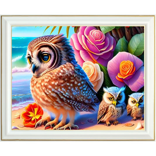 Diamond painting - Hiboux de plage