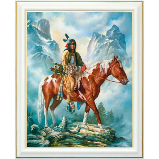 Diamond painting - L'Indien et le cheval
