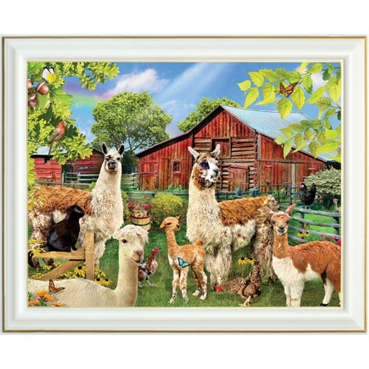 Broderie diamant - Ferme de lama