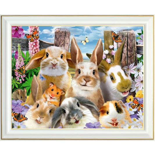 Broderie diamant - Compagnie des lapins