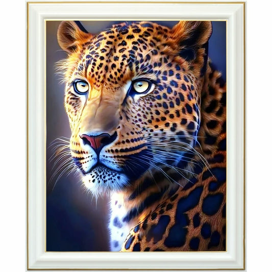 Diamond Painting - Regard perçant du léopard majestueux