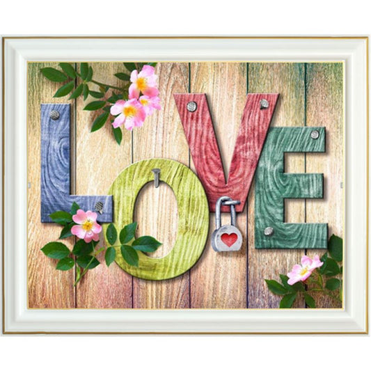 Broderie diamant - Amour simple