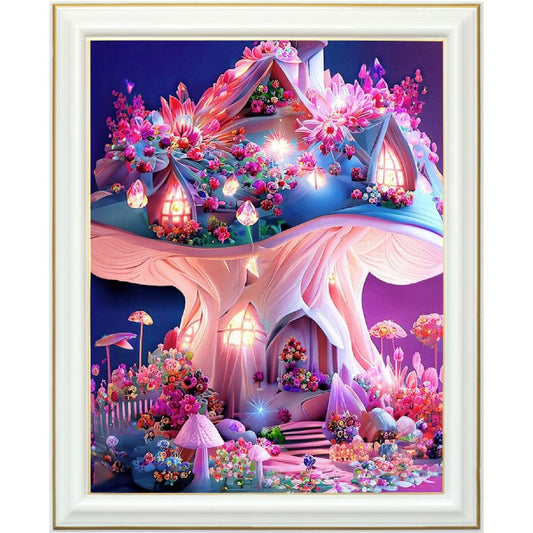 Diamond painting AB - Maison champignon