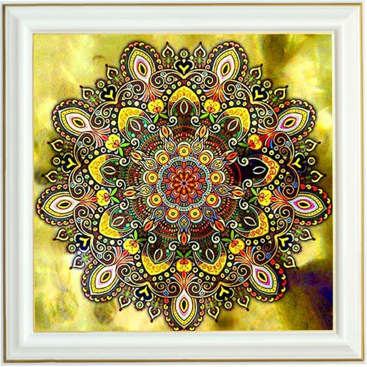 Diamond Painting - Mandala Floral aux Vibrations Bohèmes