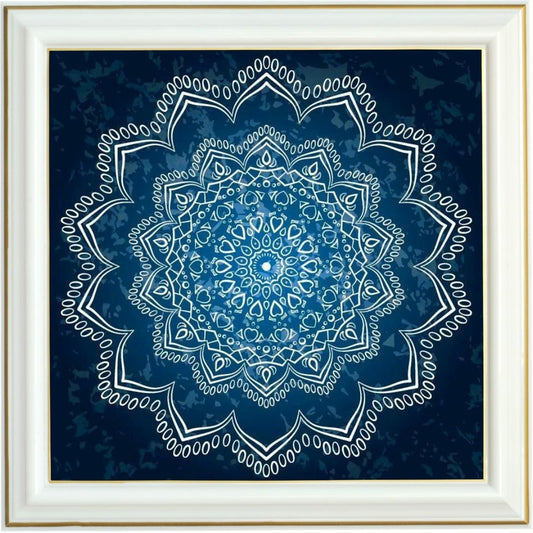Diamond Painting - Mandala Givré en Bleu Nuit