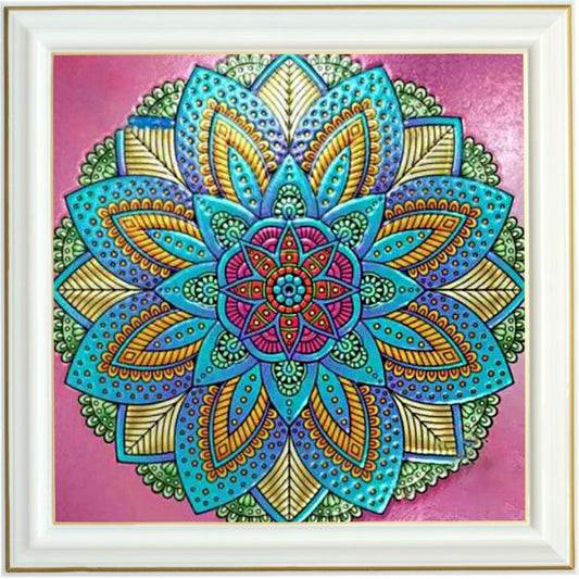 Diamond Painting - Mandala Floral aux Couleurs Vives