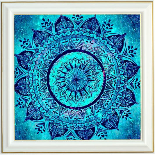 Diamond Painting - Mandala Océanique en Bleu Profond