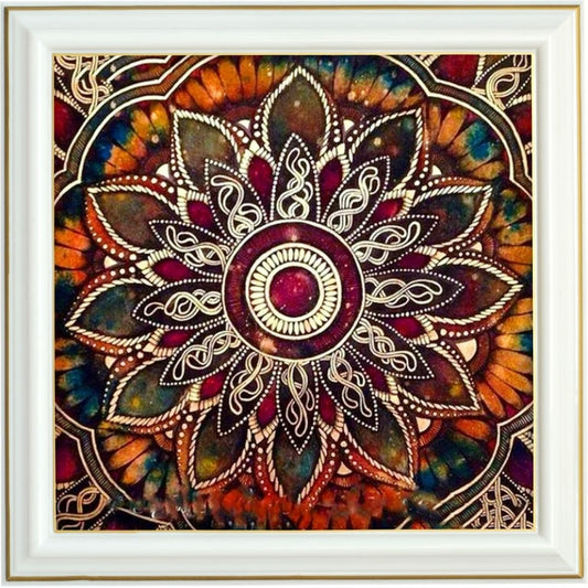 Diamond Painting - Mandala Éthnique aux Tons Chauds