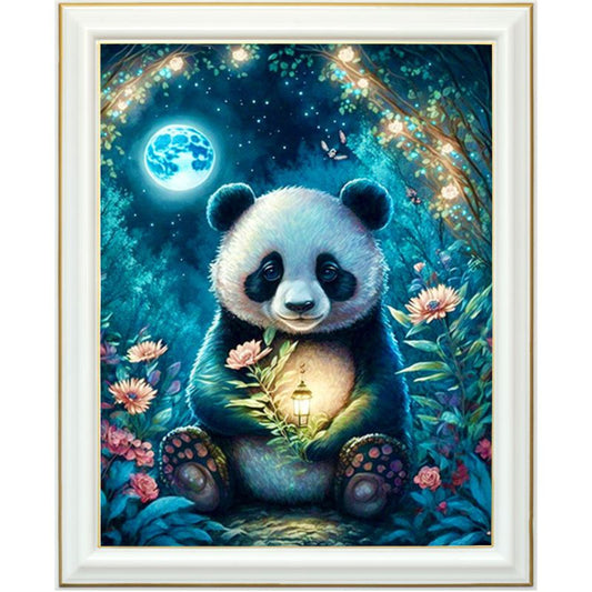 Diamond painting - Panda à la lanterne
