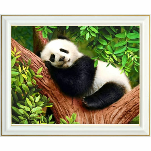 Broderie diamant - La sieste du panda
