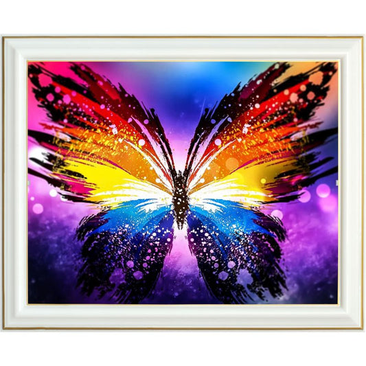 Éclat de Papillon : Kit de Diamond Painting Multicolore