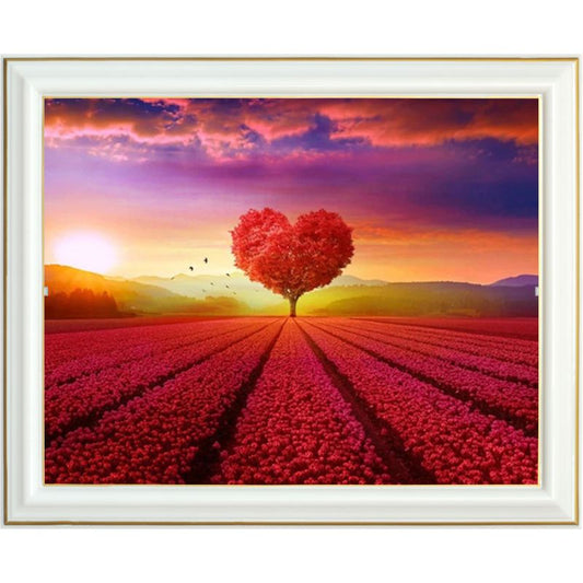 Broderie diamant - Paysage romantique