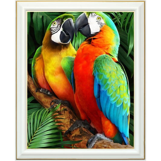 Diamond painting - Couple de perroquets