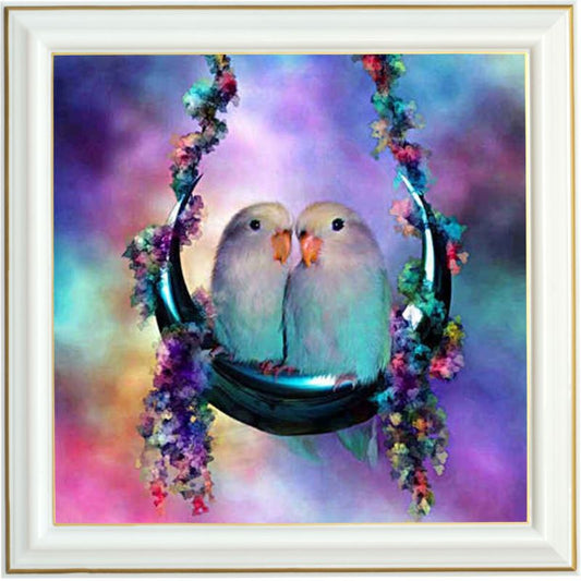 Canevas diamant - Couple de perroquets