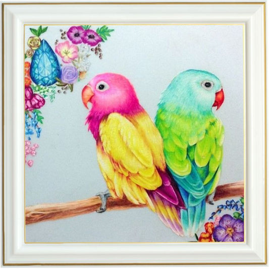 Tableau diamant - Perroquets