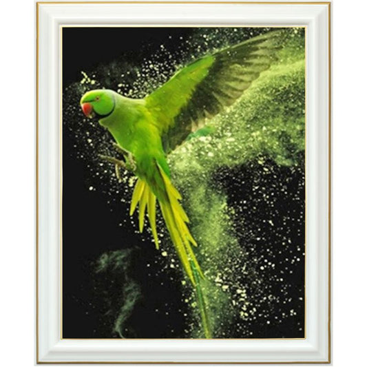 Diamond painting - Perroquet vert